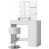 Vicco Vanity table Julia, 90 cm with LED lighting and stool, Biela