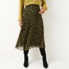 Plisovaná midi sukňa s leoparďou potlačou čierna/olivová 050 Blancheporte