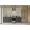 VerDesign, GLAND 1 moderná kuchyňa 200, grafit / biela MDF
