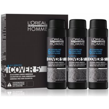L'Oréal Homme Cover 5 Hair Color 6 Dark Blond tmavá blond 3 x 50 ml