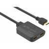 PremiumCord HDMI 2.0 Mini Splitter 1-2 Pigtail 4Kx2K@60Hz HDCP2.2 Downscaler