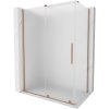 Mexen Velar, sprchový kút s posuvnými dverami 150 x 70 cm, 8mm sklo námraza, medená matná, 871-150-070-31-65
