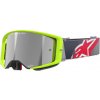 Brýle SUPERTECH CORP, ALPINESTARS (žlutá fluo/červená, zrcadlové stříbrné plexi) 2025