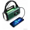 10000mAh núdzové solárne rádio s počasím AM FM SOS s USB nabíjačkou a kompasom