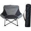 Verk 14647 Skladacie rybárske a kempingové kreslo s vreckom, sivé