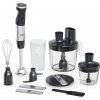 Tefal HB67G830 Quickchef+ 5v1 tyčový mixér, 1000 W, 20 rychlostí, tichý režim, plynulá regulace rychlosti, nerez / černá HB67G830