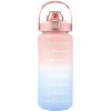 Foxter 2545 Fľaša na vodu s denným pitným režimom 2000 ml ružovomodrá