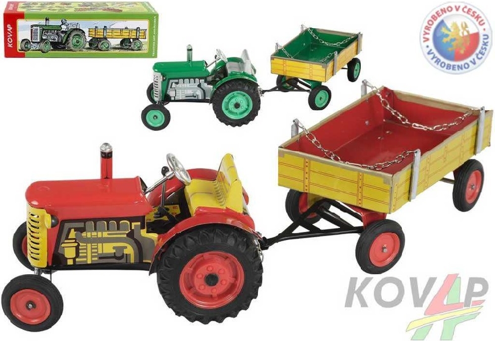 KOVAP Traktor Zetor retro model 1:25 plechový k natažení na klíček Kov 0395  od 56,45 € - Heureka.sk