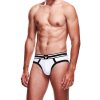 Prowler Brief XS - biele boxerky s čiernym pásom, logo značky