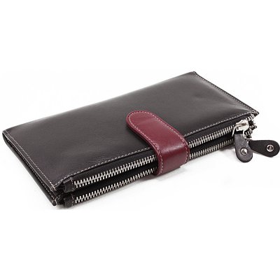 Dámska kožená listová peňaženka Arwel 8129­ čierna červená
