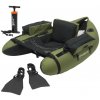 Belly Boat Set Kinetic Fish Hunter Float Tube Combo 135cm Army Green