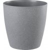 Kvetináč Strend Pro Stone, 28x26 cm, sivý, efekt kameňa