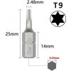 Torx (hviezdica / šesťhran), náhradný bit 1/4