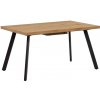 Tempo Kondela Jedálenský stôl, rozkladací, dub/kov, 140-180x80 cm, AKAIKO