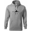 EKG kajak - Mikina pánska Cape s kapucňou - 3XL ( Tmavosivý melír )