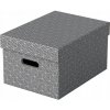 Esselte Home veľkosť M 26,5 x 20,5 x 36,5 cm, sivá – sada 3 ks
