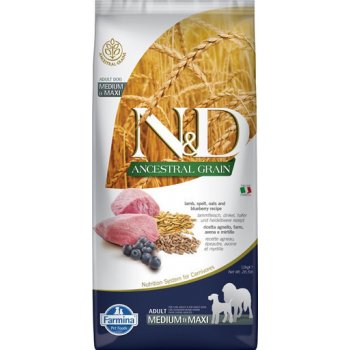 N&D LG Dog Adult Medium & Maxi Lamb & Blueberry 12 kg