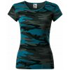 MALFINI CAMO PURE C22 / Dámske maskáčové tričko - camouflage petrol XL