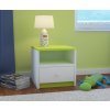 OURBABY detský nočný stolík - zeleno-biely