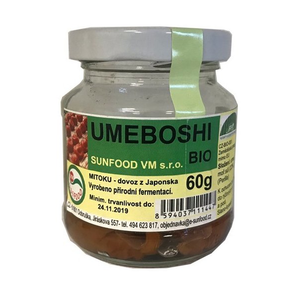 Sunfood Umeboshi slivky bio 60 g od 5,5 € - Heureka.sk