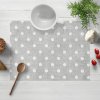 Biante Dekoračné prestieranie na stôl Porto PRT-018 Biele bodky na sivom režnom 35x45 cm