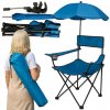 Skladacie turisticko-kempingové kreslo s dáždnikom pre rybárov