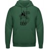 AWDis Hoodie Mikina - Pivo pre vyvolených - Fľašková zelená - XXL - Pánske