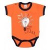 Dojčenské bavlnené body s krátkym rukávom New Baby Happy Bulbs Oranžová 86 (12-18m)