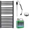 CERANO - Kúpeľňový elektrický radiátorový set Paolo - 600W - čierna matná - 1090x550 mm