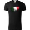 Talianska vlajka ohryzaná - Tričko z organickej bavlny - 2XL ( Čierna )