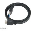 Akasa AK-CBUB13-15BK vysokorýchlostný USB 3.0 A - micro B, 150cm, černý