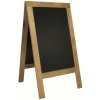 SECURIT Ponuková stojanová rustikálna tabuľa SANDWICH 135 x 72 cm, prírodná farba SBS-N-135