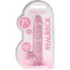 RealRock - realistický dildo - priehľadný ružový - 17 cm