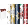 Baliaci papier vianočný rolky 150x70 fólia metalická mix
