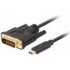 Lanberg USB-C(M)->DVI-D(24+1)(M) kabel 3m černá