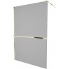 MEXEN/S - KIOTO Sprchová zástena WALK-IN s poličkou a držiakom uterákov 80 x 200, grafit 8 mm, zlatá 800-080-121-50-40