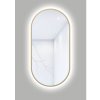 Oválne LED zrkadlo do kúpeľne s osvetlením OVAL LINE BACKLIGHT 100 x 50 cm v zlatom ráme
