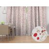 Biante Bavlnený záves Sandra SA-719 Červeno-béžové drobné kvietky na bielom 150x180 cm