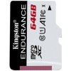 Kingston paměťová karta High-Endurance, 64GB, micro SDHC, SDCE/64GB, UHS-I U1 (Class 10), A1