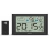 Hama Sylt, meteostanica, bezdrôtový senzor, DCF hodiny, teplota, vlhkosť, počasie, batérie, čierna - HAMA 222216