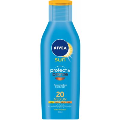 Nivea Sun Protect & Bronze intenzívne mlieko na opaľovanie SPF20 200 ml