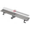 Alcadrain Odtokové žľaby - Sprchový žľab Double Fit and Go 65 cm, vrátane roštu, nerezová APZ13-DOUBLE9-650