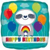 Fóliový balónik - Lenochod Happy Birthday - 43 cm