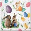 Servítky na dekupáž Bunnies with Chicken 1 ks