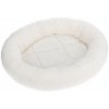 Zooplus Exclusive Útulný pelech Fluffy 2 v 1 biely 50 x 42 x 7,5 cm
