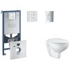 Grohe Rapid SLX - Set predstenovej inštalácie, klozetu, dosky SoftClose a tlačidla Skate Cosmopolitan, matný chróm SANI11BB2102
