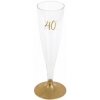 Santex Poháre plastové 40. narodeniny zlaté 14 cl
