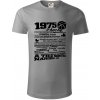 1975 v kocke - Tričko z organickej bavlny - M ( Starostrieborná )