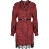 Liu Jo Krátke šaty MF3044 Bordová