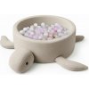 MeowBaby® suchý bazén Boucle Turtle, Oat Biscuit Beige